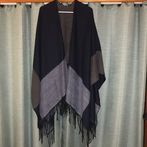 Navy blue poncho